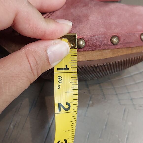 Sanita Theodora Clogs wooden heels red Sz 36/5.5-6 - Picture 12 of 13